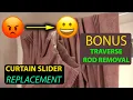 How to Replace Slides for Traverse Rods for Curtains and Drapes BONUS