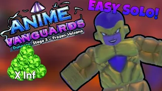 how to solo new frozen volcano stage with one unit in anime vangaurds