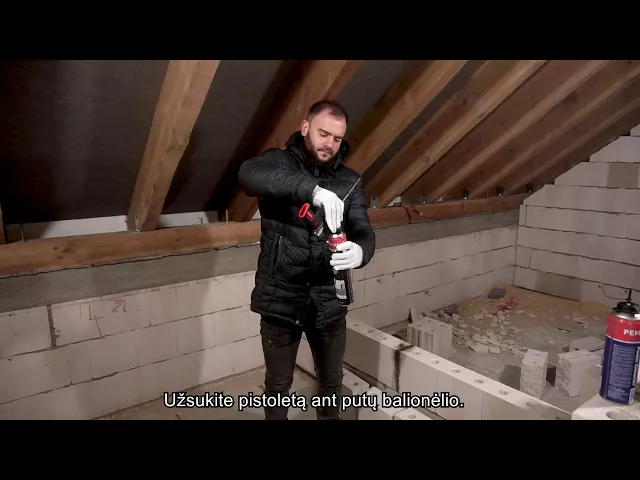 Klijuojančios putos PENOSIL Premium Stonefix 827, 750 ml, statybiniams blokeliams ir akmeniui