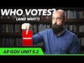 Voter TURNOUT AP Gov Review Unit 5 Topic 2 5 2