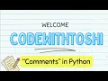 Python Comments Tutorial Learn Python in Hindi Python for Beginners
