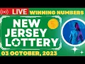 New Jersey Evening Lottery Draw Results - 03 Oct 2023