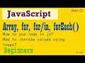 Javascript Array Looping Part-15 for Loop forEach Ietration