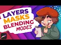 All You Need to Know about Layers Masks Blending modes Procreate Tutorial