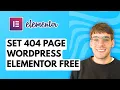 How to Set 404 Page in Wordpress Elementor Free 2026 Full Guide