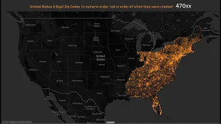 United States Zip Codes Animated Map