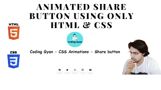 Animated Share Button Using Only HTML CSS Coding gyan