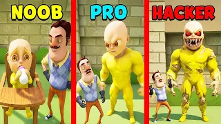 Noob Pro Hacker 😱 Bebo Hello Neighbor Baby in Yellow