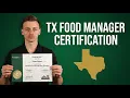 Texas Food Manager Certification How to Get Certified