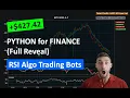 427 42 Python for Finance - Building RSI Crossover Strategy Algorithmic Trading Bot