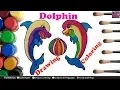 Dolphin Coloring Pages - Easy Dolphin Drawing and Coloring for Kids Step by Step