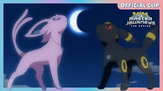 Espeon and Umbreon Pokemon Master Journeys The Series Clip