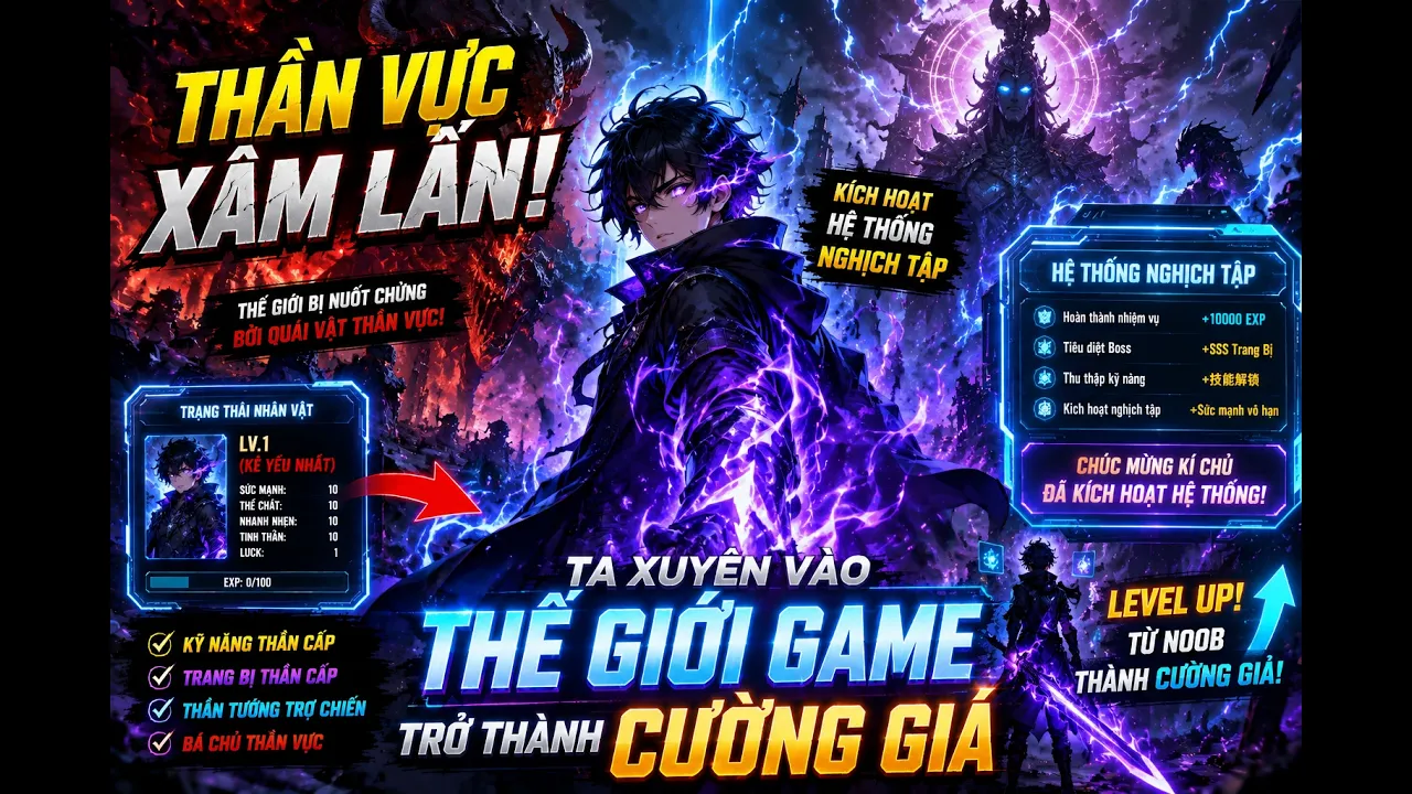 Thần Vực Xâm Lấn! Ta Xuyên Vào Thế Giới Game Và Kích Hoạt Hệ Thống Bá Đạo l Phim AI poster