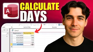 How to Calculate Remaining Days Using DateDiff In Query Design In Microsoft Access Tutorial 2026