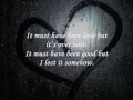 Roxette it must have been love (Lyrics)