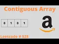 CONTIGUOUS ARRAY LEETCODE 525 PYTHON SOLUTION