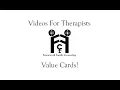 Value Cards s for therapists with resource