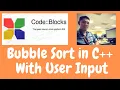 Bubble Sort in C With User Input
