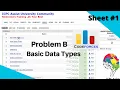 ICPC Assiut Sheet Sheet 1 Problem B Basic Data Types Exotic IT