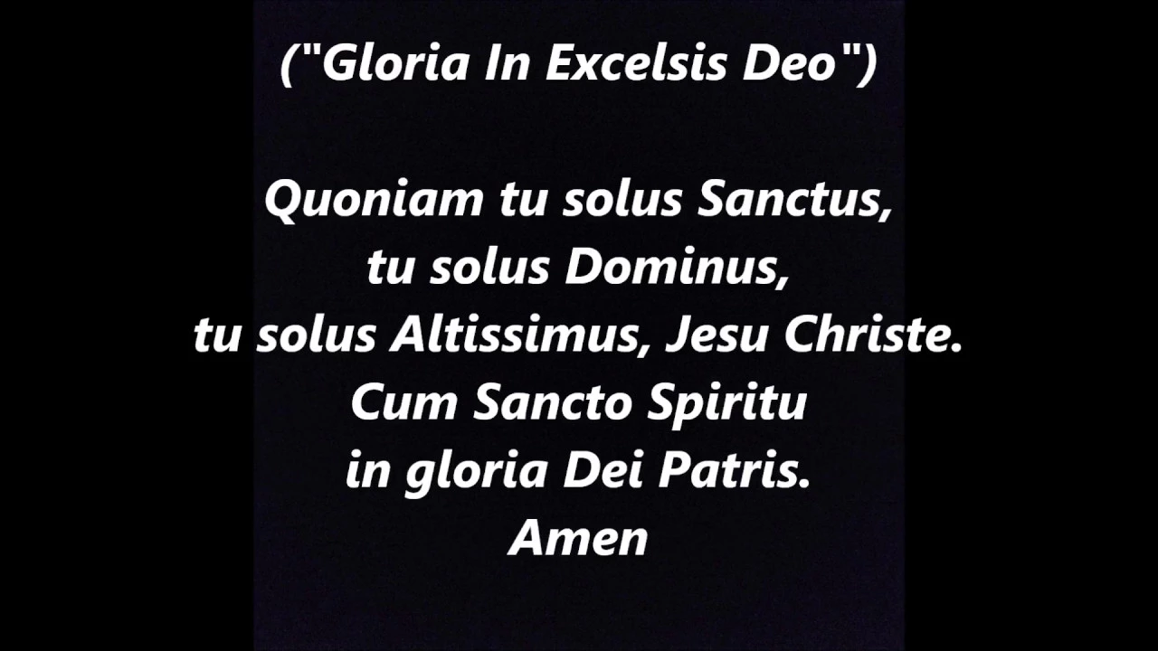 GLORIA In EXCELCIS DEO Latin Mass Gregorian Chant Ordinary Lyrics Words Glory to God sing along Cath GLORIA In EXCELCIS DEO Latin Mass Gregorian Chant Ordinary Lyrics Words Glory to God sing along Cath