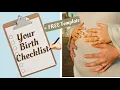 The ULTIMATE Birth Plan Guide Every Option My Real Choices FREE TEMPLATE