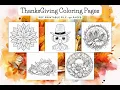 Thanksgiving Coloring Sheets 50 Printable Pages PDF