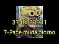 Roblox ID Song 7-Page MUDA Giorno