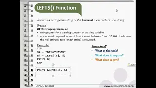LEFT Function QBASIC