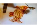 Sugar Painting in Chengdu China : Koi Fish