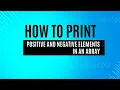 Find Positive and Negative Numbers in an Array Java Programming Tutorial