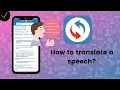 How to translate a speech on Reverso