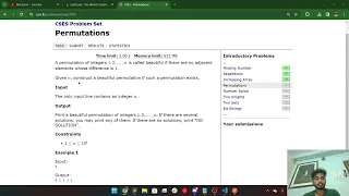 CSES Problemset Permutations Introductory Problems