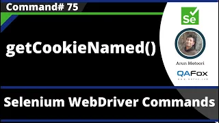 getCookieNamed Command - Selenium WebDriver