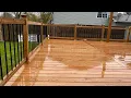 Cedar tone deck installation
