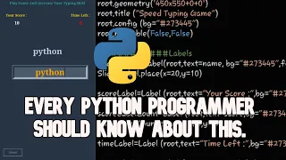 Every python programmer should try this cool project speed typing game