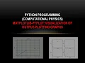 Python 13 Matplotlib-Pyplot Visualization of output-plotting graphs