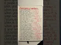 Emergency numbers