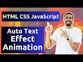 Build a Dynamic Auto Typing Effect with HTML CSS and JavaScript
