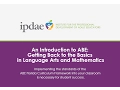 An Introduction to ABE Getting Back to the Basics in Language Arts and Mathematics - Webinar