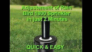 Rain Bird 1800 Sprinkler Head Adjustment - How to Do It Simply Quickly