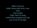 Scarlett Johansson & Peter Yorn . Relator Lyric