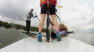 FAMILY SAILING ON A SINGLE HANDED BLAZE DINGHY