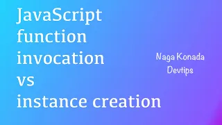JavaScript function chaining using function invocation versus instance creation Tutorial
