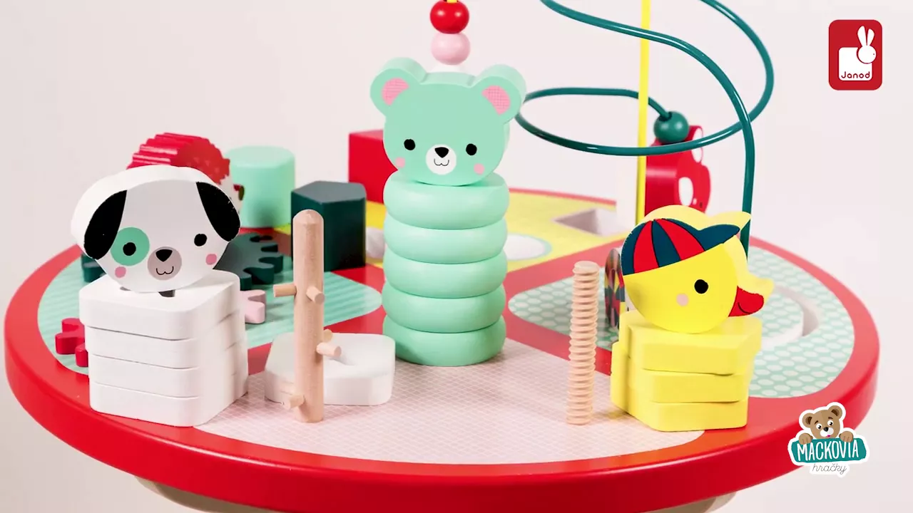 Vývoj motoriky - Drevený didaktický stôl Baby Forest Janod - 4