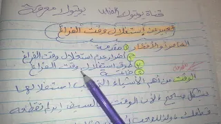 تعبير عن استغلال وقت الفراغ 