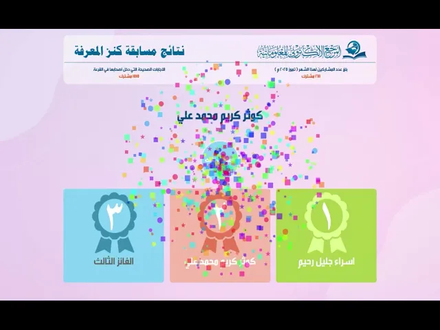 ⁣[نتائج مسابقة #كنز_المعرفة لشهر #تموز2025]
