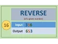 16 C Programs REVERSE OF given number