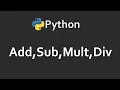Add Sub Mul Div in Python Solutions For Python 100 Exercises Program2 CodingFacts