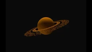 Saturne simulation with Vpython 10k bodies
