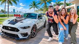 MOSTREI PROS MEUS AMIGOS MEU MUSTANG PRONTO COM O SUPERCHARD 750HP 😱